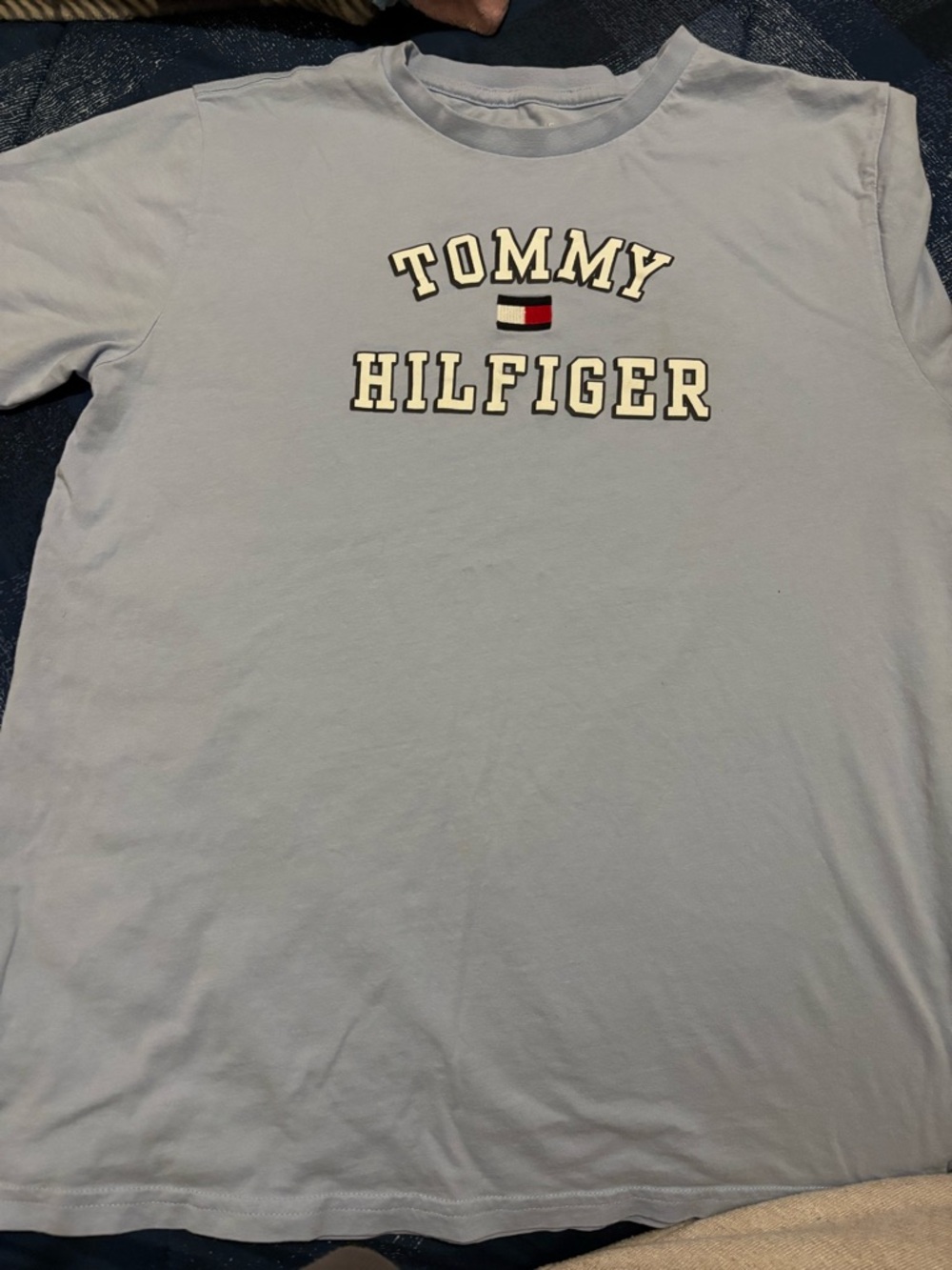Tommy Hilfiger Pale Blue Logo Graphic Tee